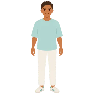 Illustration d'un homme jeune, le personnage d'un proche.